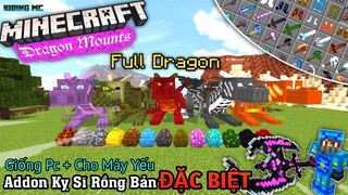 🔥Cách Cài Addon KỴ SĨ RỒNG DRAGON MOUNTS Bản Siêu Phẩm Full Rồng Cho Máy Yếu - MCPE 1.16 Và 1.17