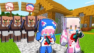 MOMON & ATUN DI BUNUH VILLAGER di MINECRAFT ft @BANGJBLOX