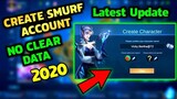 HOW TO CREATE SMURF/NEW ACCOUNT WITHOUT CLEARING DATA 2020 || MOBILE LEGENDS BANG BANG