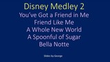 Disney   Disney Medley 2  karaoke