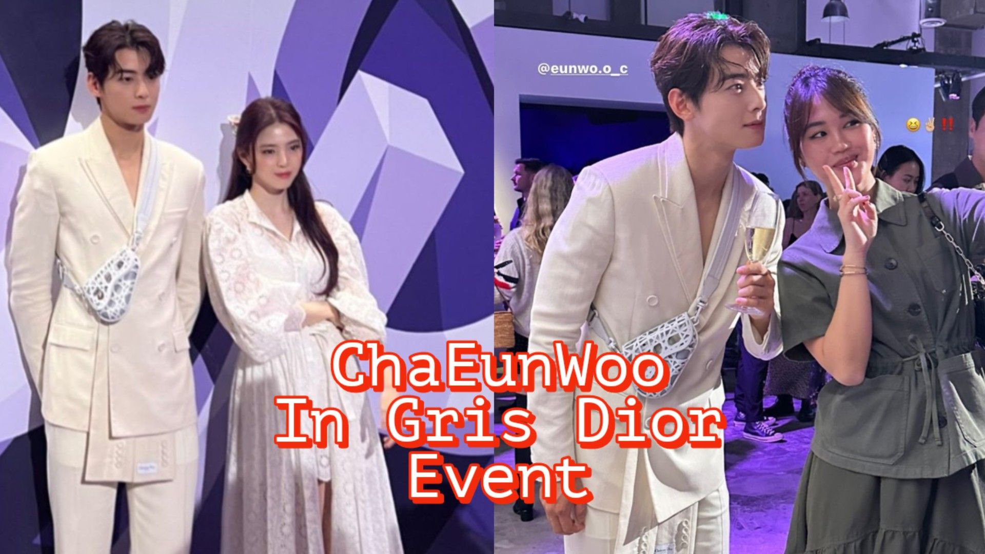 Cha Eun Woo and Han So Hee look stunning at the Gris Dior VIP