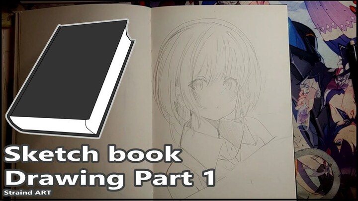 Menggambar Anime girl Pensil and Pen part 1