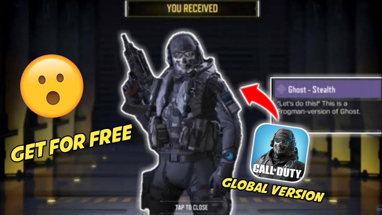 How to get free ghost skin in cod mobile  Cod mobile free ghost stealth  skin! 