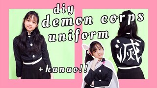 DIY Demon Slayer Uniform + Kanao cosplay!!