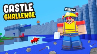 CASTLE WALL Challenge!? in Roblox BedWars