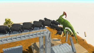 STAMPEDE on the Unfinished Bridge - Animal Revolt Battle Simulator