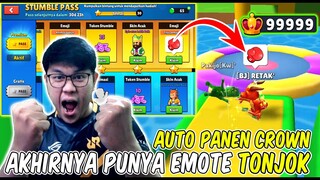 BORONG STUMBLE PASS LEVEL 30 MAX! AKHIRNYA PUNYA EMOTE TONJOK AUTO PANEN CROWN - Stumble Guys