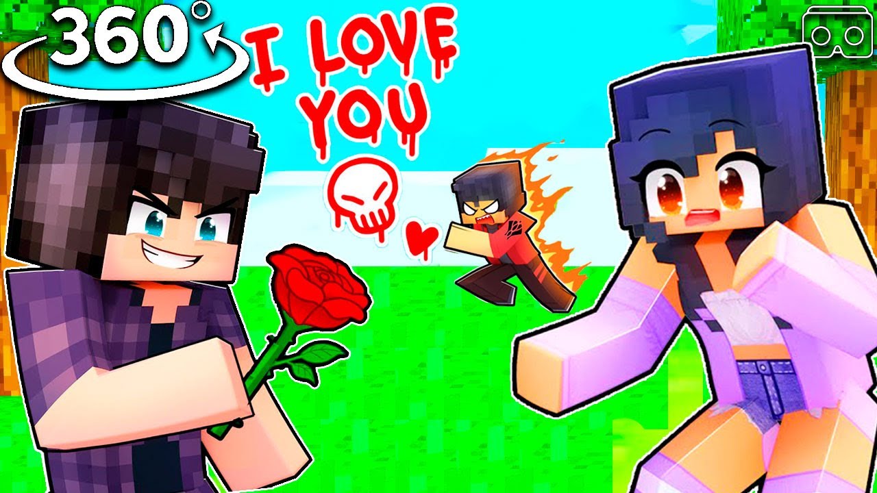 Minecraft School BULLY is in love with APHMAU in 360° (AARON!?) - BiliBili