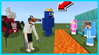 MIPAN & ZUZUZU Uji Coba Kepintaran Choo Choo Charles, Rainbow Friends Dan Chainsaw Man Di Minecraft