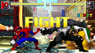 AN Mugen Request #1962: Spiderman & Super Mario VS Venom & Bowser