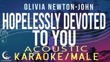 HOPELESSLY DEVOTED TO YOU - Olivia Newton-John( Acoustic Karaoke/Male Key )