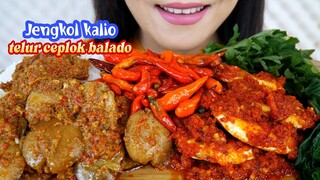 ASMR JENGKOL KALIO, BALADO TELUR CEPLOK, LALAPAN | ASMR MUKBANG INDONESIA