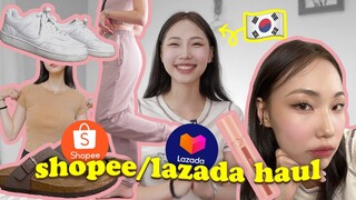 Korean's First Ever Shopee/Lazada Haul! #budol