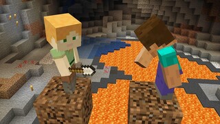 สองคนงี่เง่า - Steave vs Alex noob วางแผนใน minecraft โดย Boris Craft