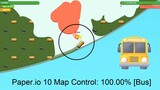 Paper.io 10 Map Control: 100.00% [Bus]