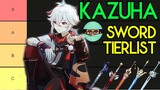 Best Swords For Kazuha Weapon Tier List | With Weapon Test Showcases | Genshin Impact