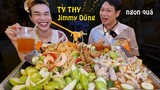 Jimmy Dũng review CHÂN GÀ SẢ TẮC ngon xuất sắc - Ty Thy Vlog Gỏi đu đủ
