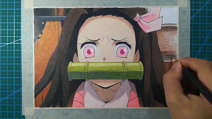 Cara menggambar Nezuko dengan mudah | Kimetsu no Yaiba