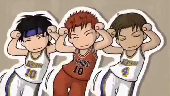 《Slam Dunk》 Sakuragi takes everyone to twist their waist