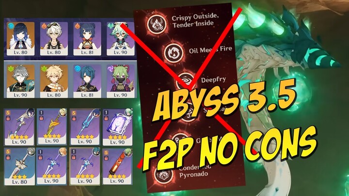 Spiral Abyss 3.5 F2P No Constellation - Genshin Impact Indonesia