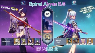 [Spiral Abyss] 3.6 : Ruang 2 : Raiden Hyperbloom & Ayaka | Genshin Impact