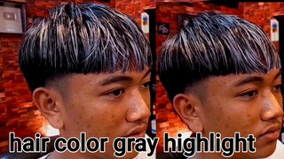 hair color | gray highlights