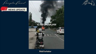 Viral mobil Terbakar di daerah pemukiman tanpa Pemadaman yang cepat