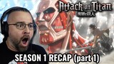 ATTACK ON TITAN SEASON 1 REACTION RECAP (Part 1) Shingeki No Kyojin