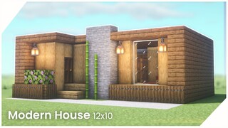 Cara Membuat Wooden Modern House 12x10 - Minecraft Tutorial Indonesia