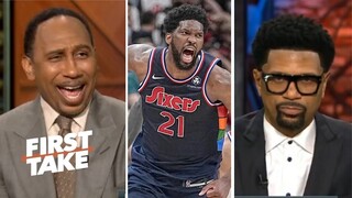 First Take | Stephen A. reacts to Joel Embiid hits winning 3 in OT, 76ers beat Raptors for 3-0 lead