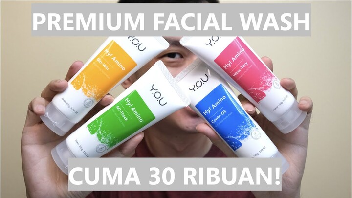 BIKIN KENYAL! YOU Hy! Amino Facial Wash. Oil Control, Hydrating, Brightening, Anti Acne.