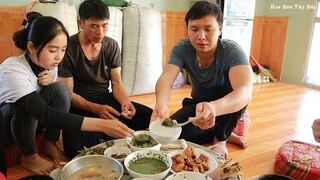 Tóp Mỡ Lợn Chấm Nước Măng Chua | Hoa Ban Tây Bắc