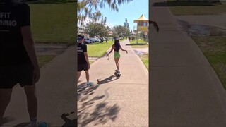 Skateboarding Miami Beach on the Gold Coast #australia #beach #skateboarding #girls