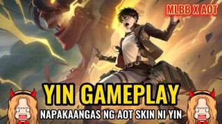 Yin Gameplay - Ang Epekto ng Eren Skin (MLBB x AOT) | Attack on Titan Skin