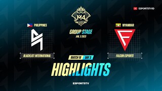 Blacklist International vs Falcon Esports HIGHLIGHTS M4 World Championship | BLCK vs FCON ESPORTSTV