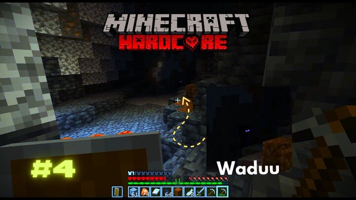 Minecraft Hardcore #4 END ~akhirnya, CAVE!!!~