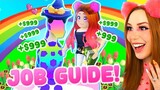 EASY Way to make FAST Money Bucks With NEW ADOPT ME JOBS! Roblox Adopt Me Guide