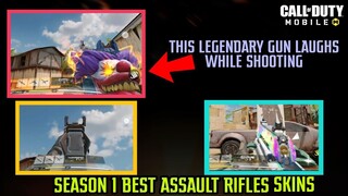 SEASON 1 BEST "ASSAULT RIFLE SKINS" | *LEGENDARY* SKINS IN GAME VIEW | EPIC "IRONSIGHTS" AND MORE...