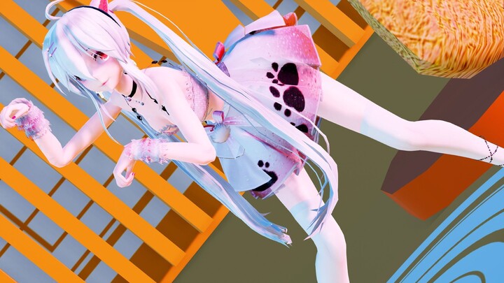 【MMD】弱音小猫咪：我的耳朵会动哦！ 4K画质 HAKU CAT