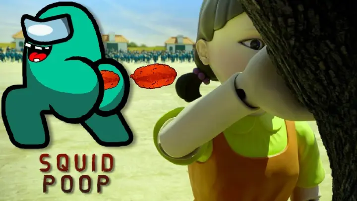 SQUID doll versus IMPOSTOR. Squid Game & Among Us animation