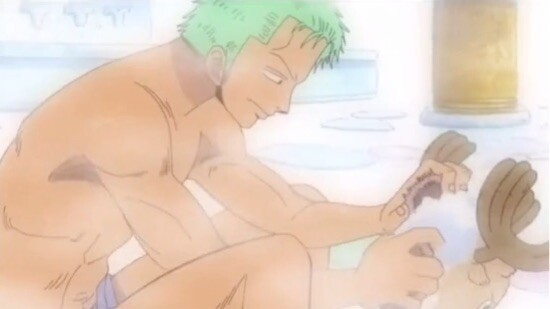 zoro chopper moment like dad and son 😙