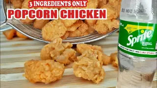 3 INGREDIENTS POPCORN CHICKEN ALA KFC | SPICY AND CRISPY | HOW TO MAKE FRIED CHICKEN POPCORN RECIPE