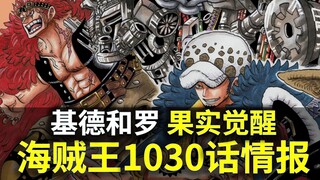 【阿旺】不得了！基德和罗，果实觉醒！海贼王1030话情报分析！