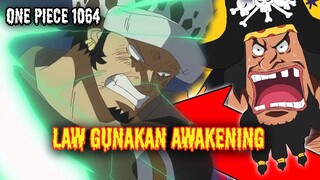 SPOILER UPDATE 1064 !! TEACH KAGET, LAW GUNAKAN AWAKENING UNTUK MENGHABISINYA ( ONE PIECE )