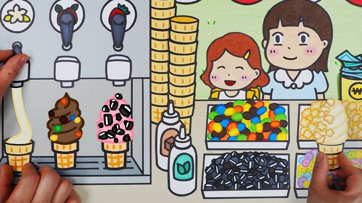 【定格动画】夏天就是要吃冰！街头自助冰淇淋机开放售卖啦｜治愈系短片