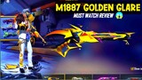 GOLDEN GLARE REVIEW - M1887 BEST SKIN IN FREE FIRE (2021)