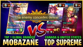 Top 1 Global Granger vs  Top 1 Supreme Wanwan with Top 3 Supreme Baxia ~ Mobile Legends