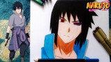 Menggambar Sasuke 🎭 ( Anime ) Naruto