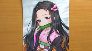 [Painting]Adorable Kamado Nezuko|<Demon Slayer>|<竈門炭治郎のうた>