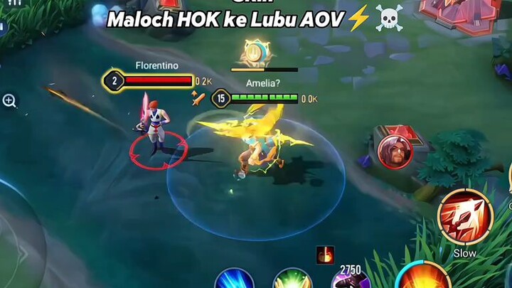 Skin dari hero yang berbeda dari dua game tapi kenapa yang di AoV lebih menyala efek nya